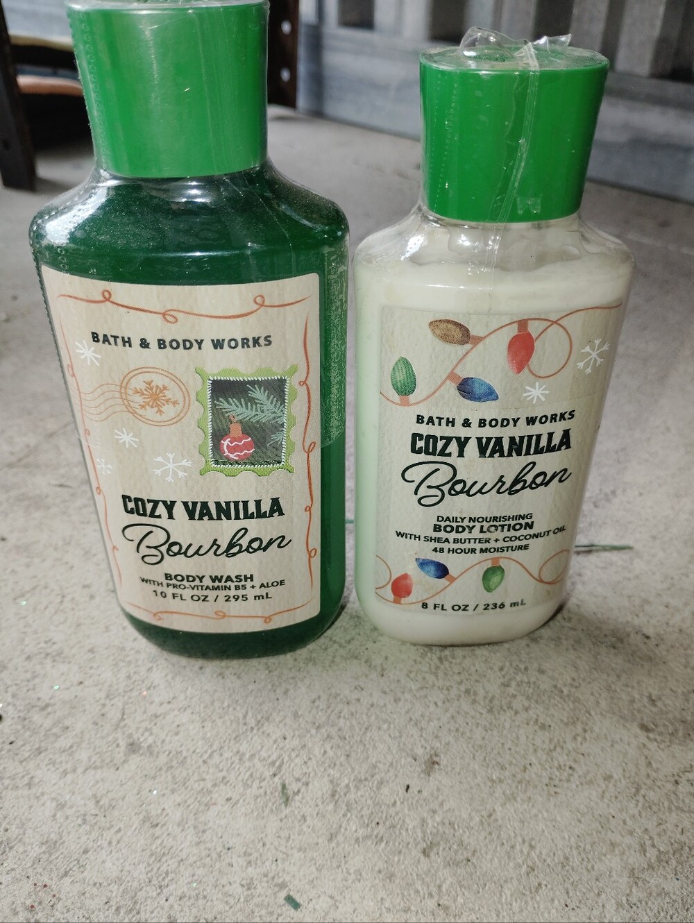 Bath & Body Works Cozy Vanilla Bourbon Body Wash & Lotion Set -New Sealed
